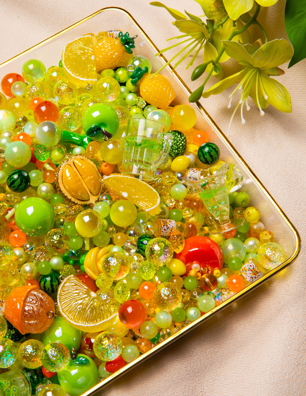 【Key Chain/Jewelry/Pen】Live Product-Tropical Fruit Paradise