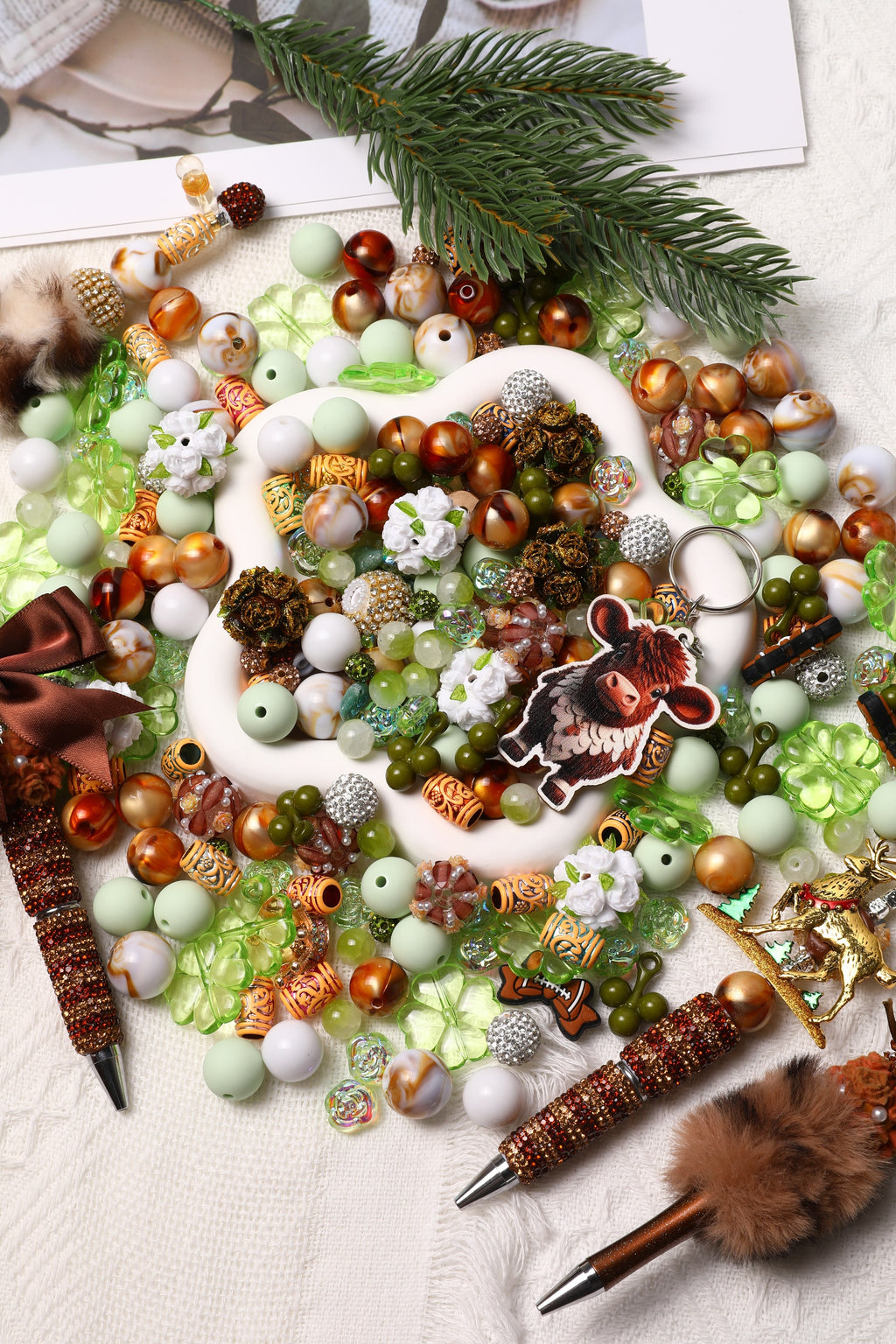 【NEW】【Key Chain/Jewelry/Pen】Live Product-Highland cattle