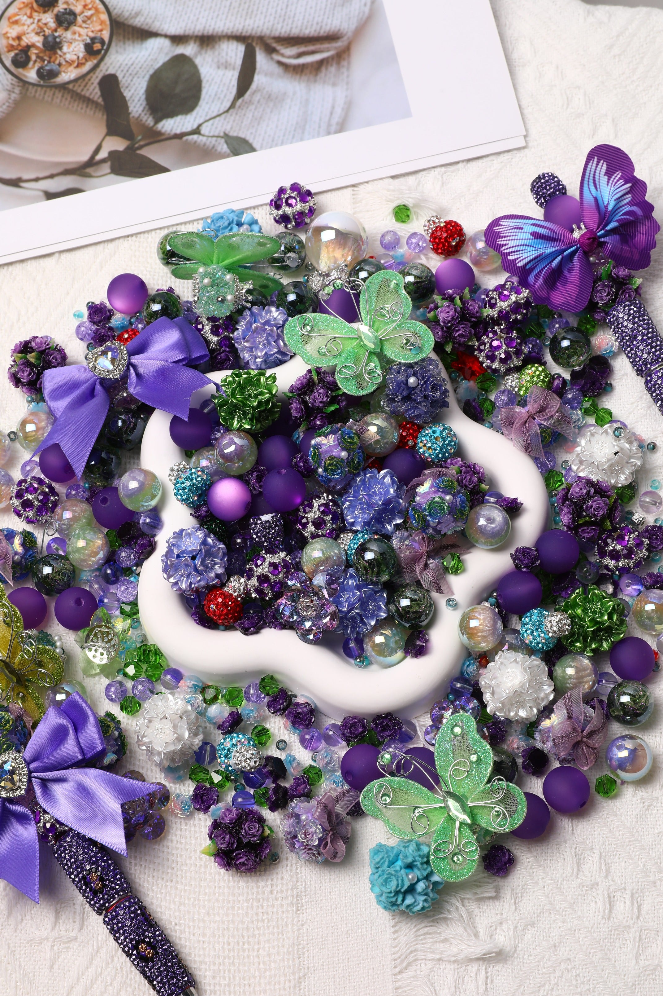 【NEW】【Key Chain/Jewelry/Pen】Live Product-Fancy Butterfly