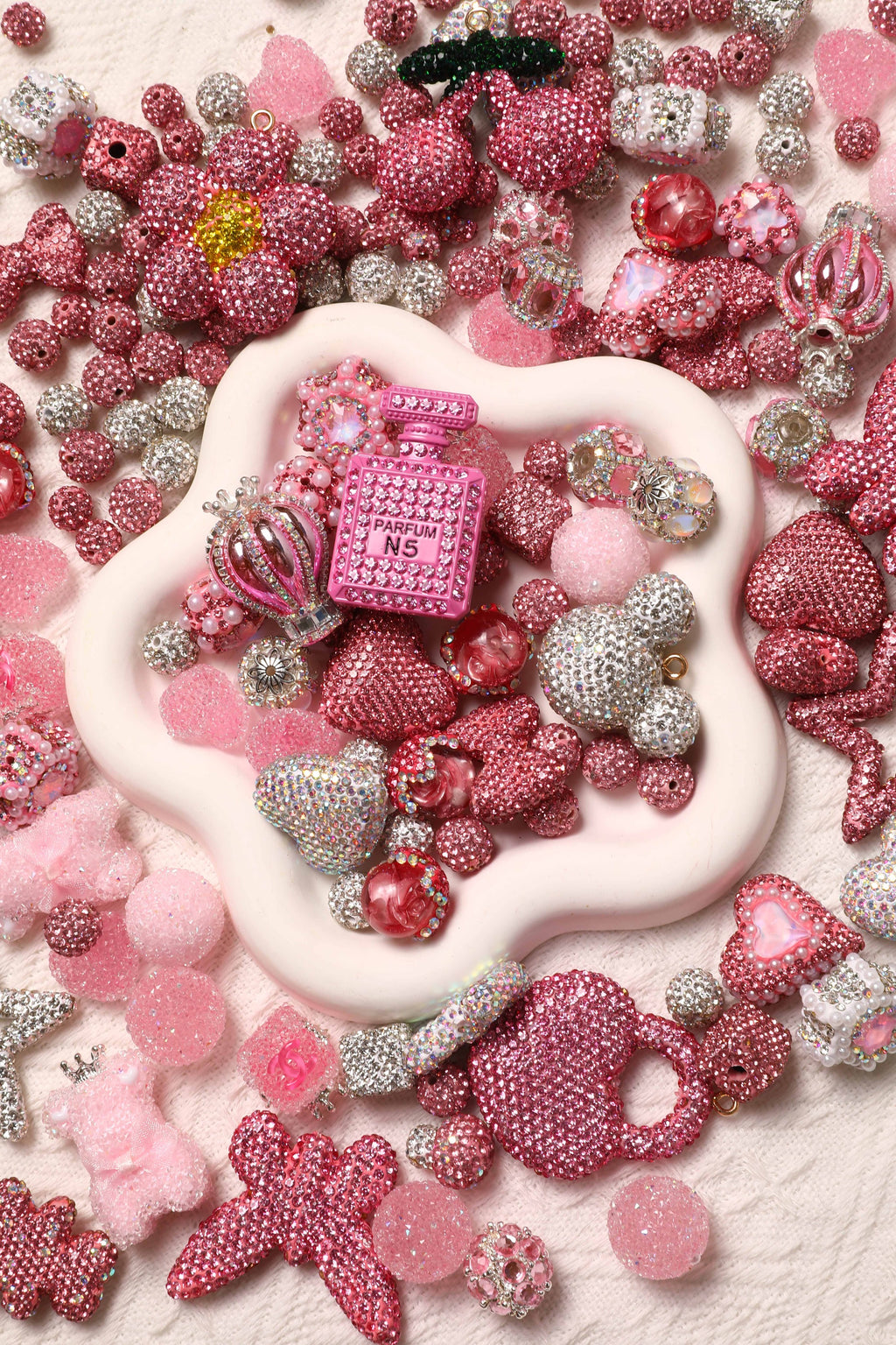 【Key Chain/Pen】Live Product-Pink&Silver Diamond Mixing