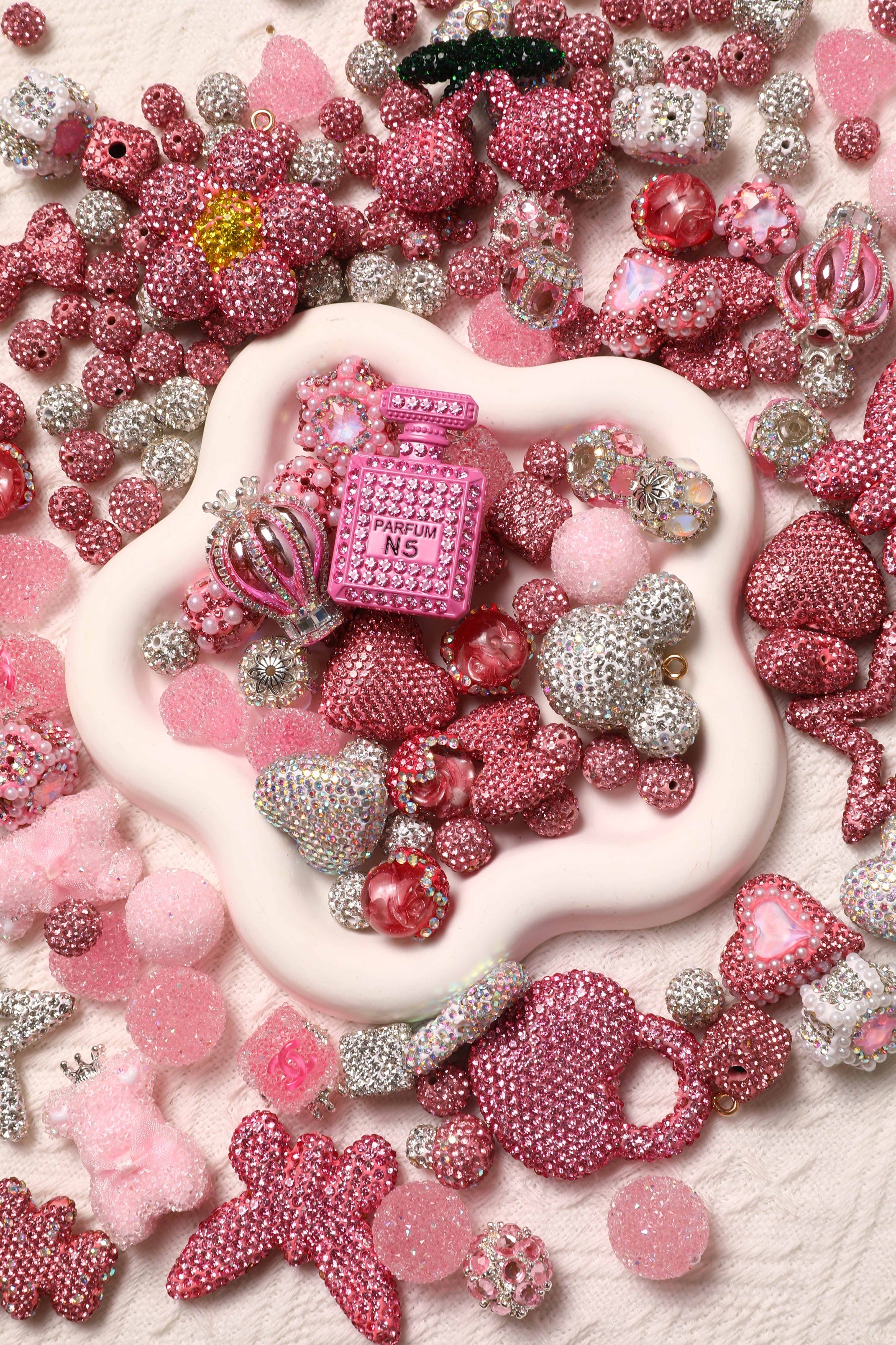 【NEW】【Key Chain/Pen】Live Product-Pink&Silver Diamond Mixing